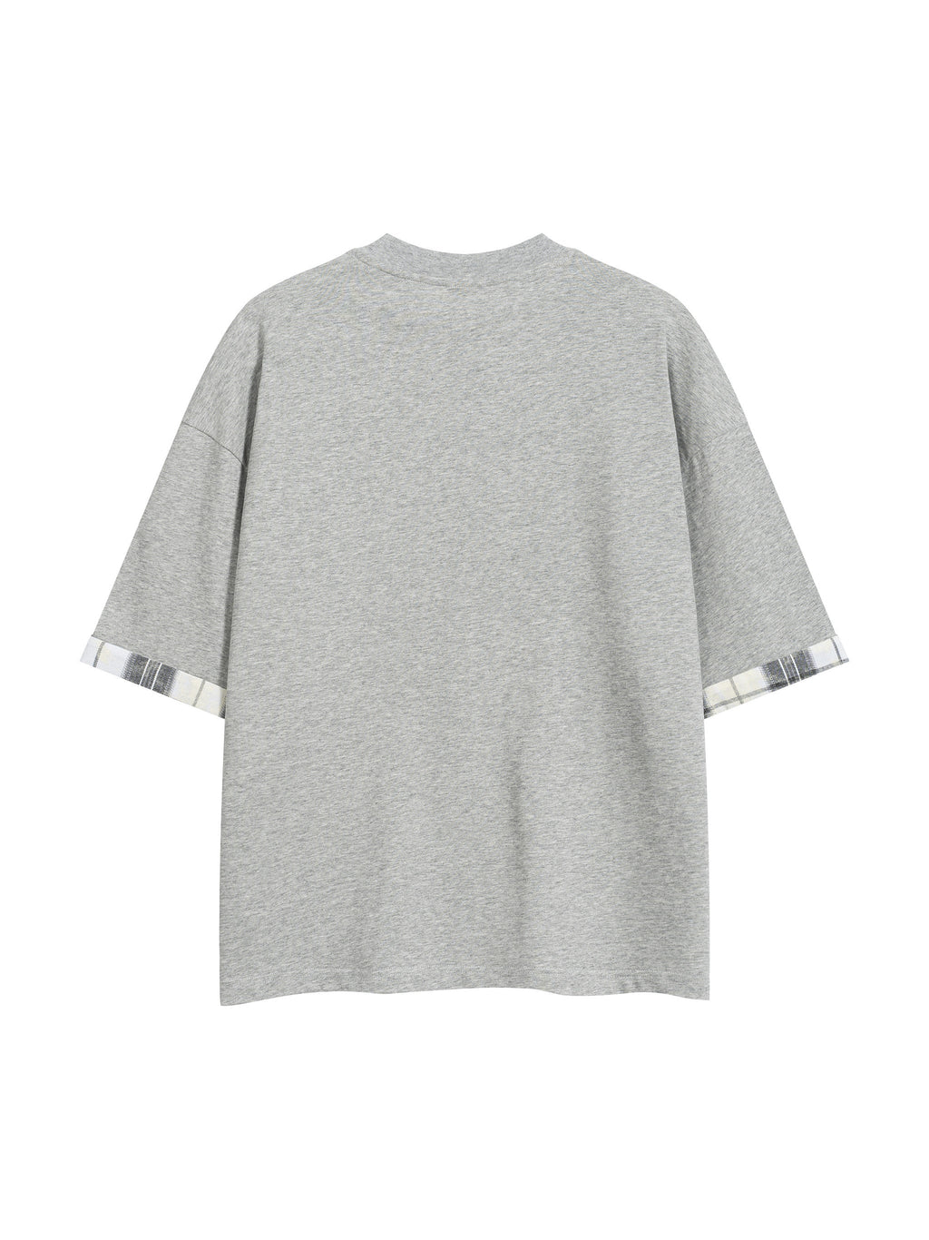 Unisex Plaid Paneled T-Shirt