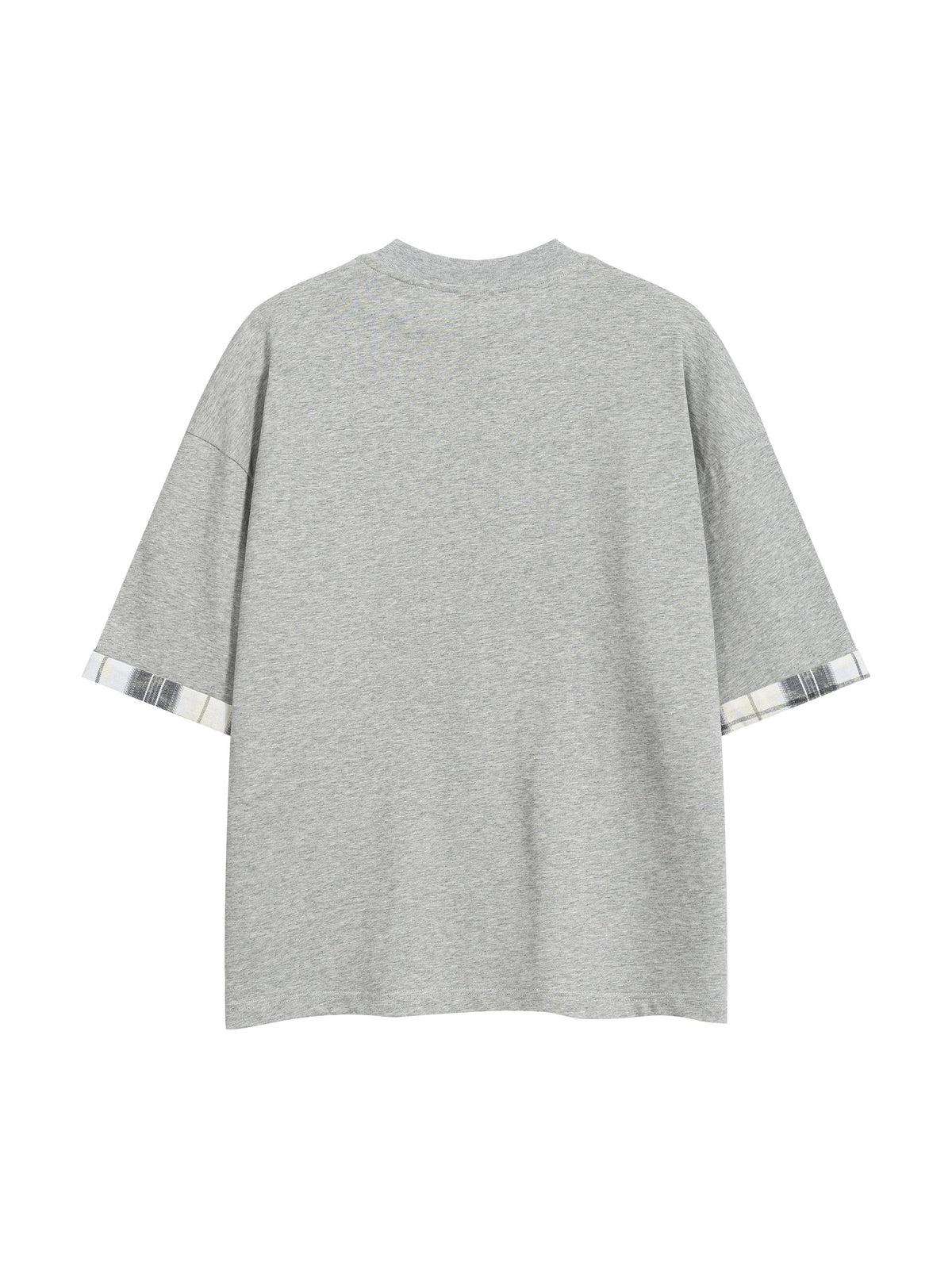 Unisex Plaid Paneled T-Shirt