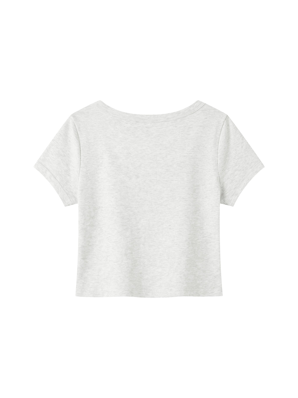 Women's Solid Color Slim Crop T-Shirt