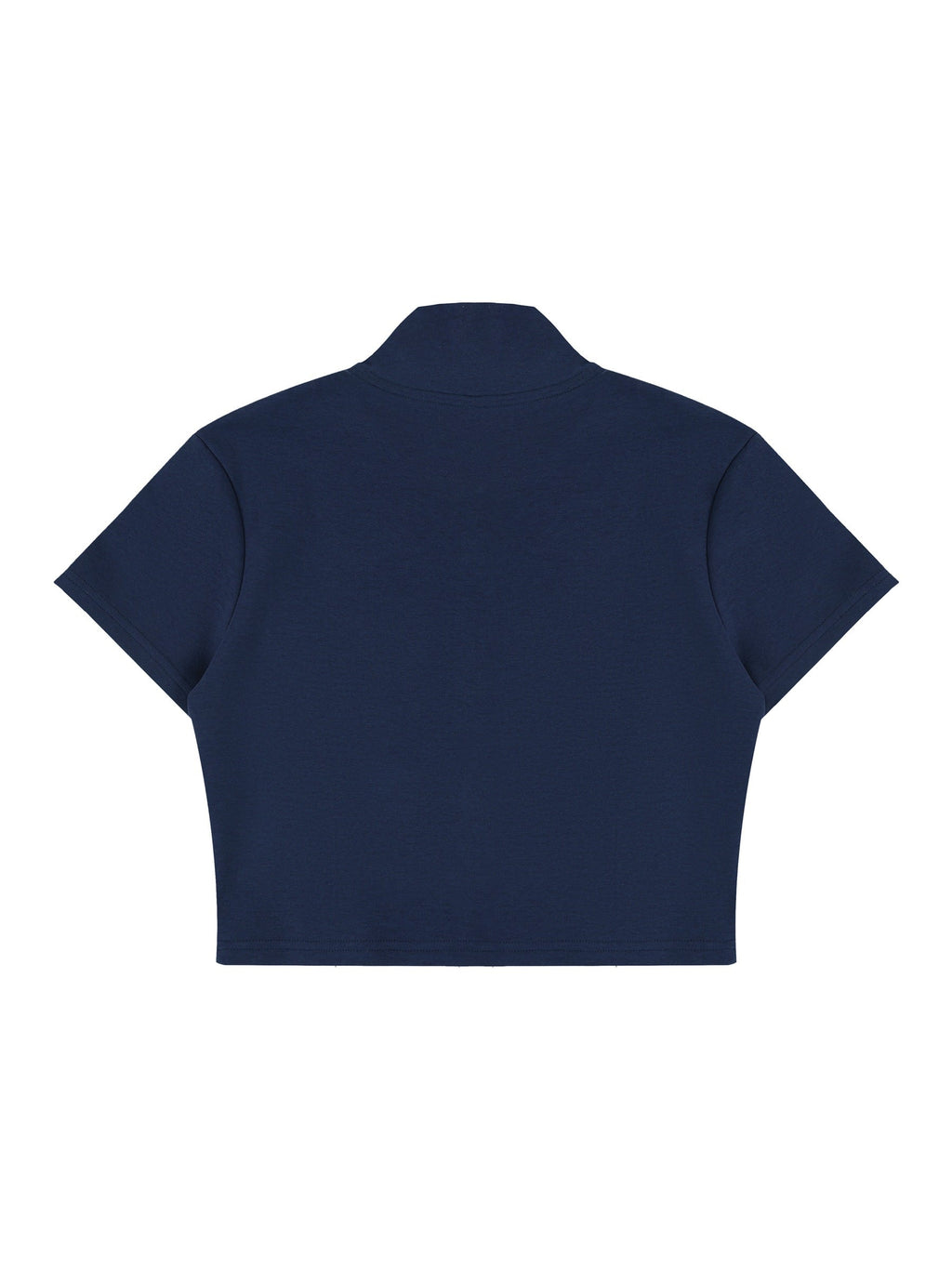 Women's Cropped Full Zip Short Sleeve T-Shirt