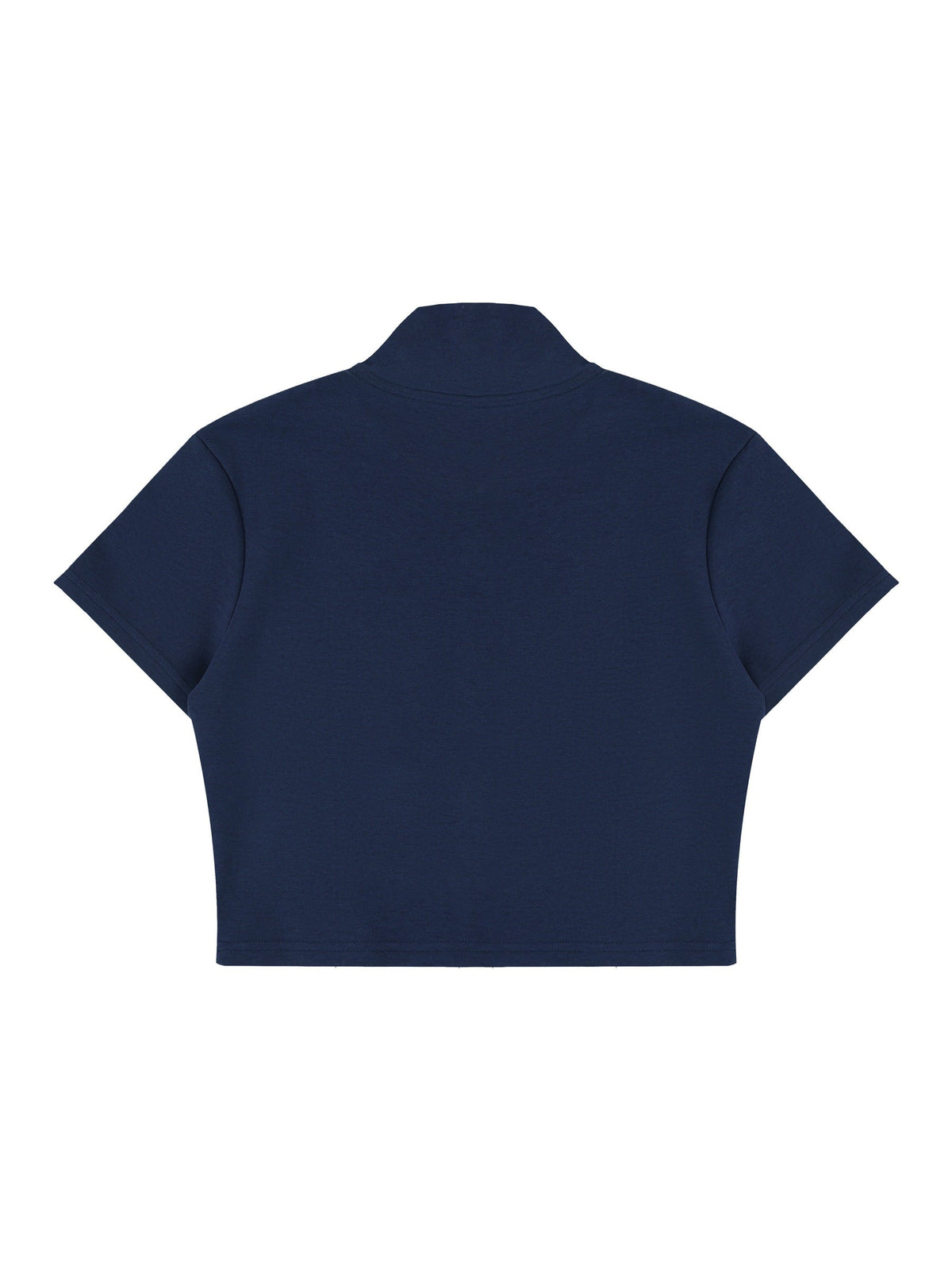 Women's Cropped Full Zip Short Sleeve T-Shirt