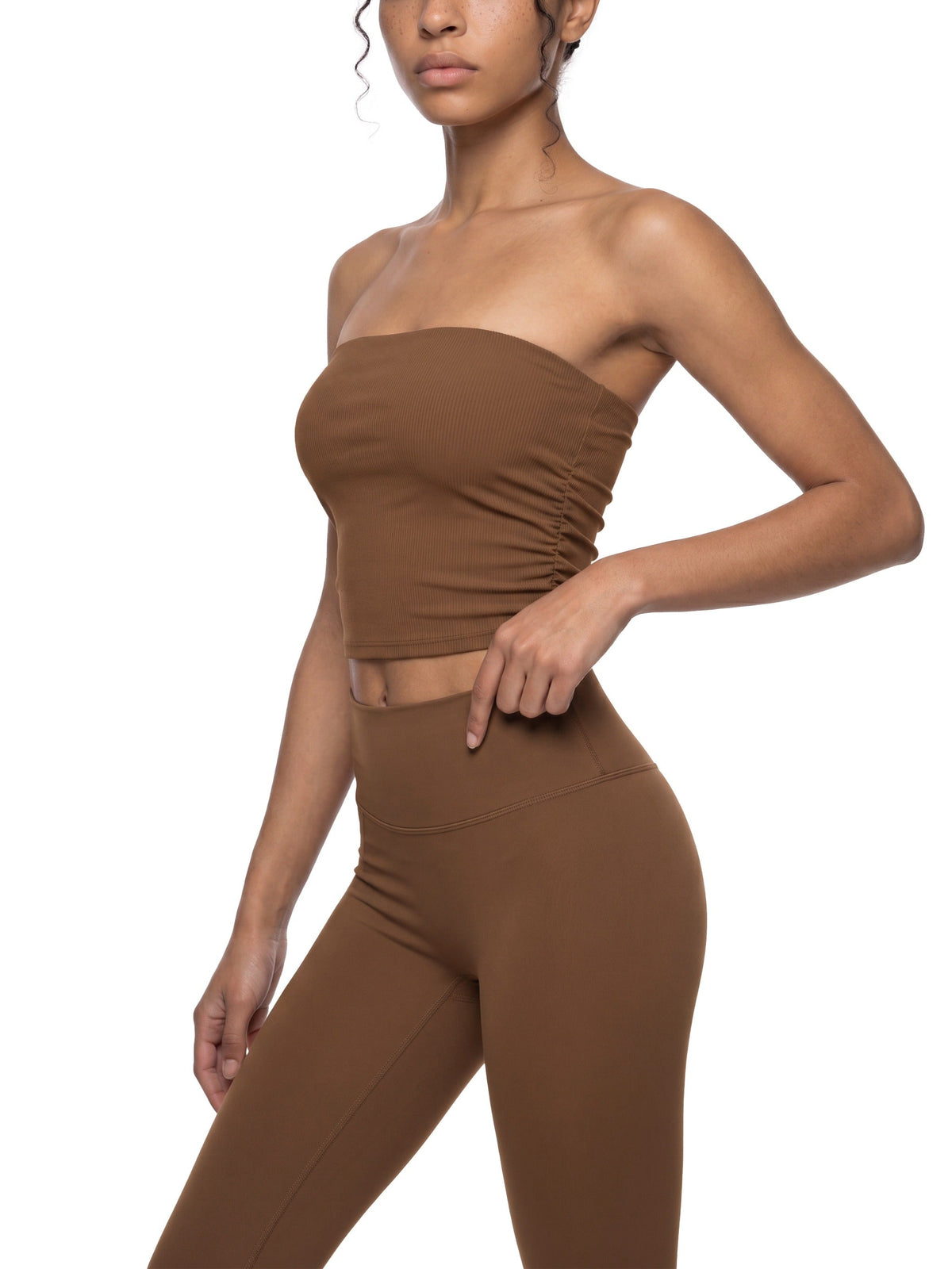 Women’s Ruched Cropped Yoga Tube Top