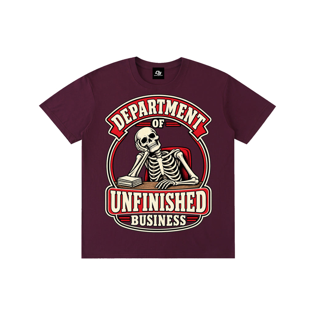 Department of Unfinished Business Pure Cotton Unisex T-Shirt