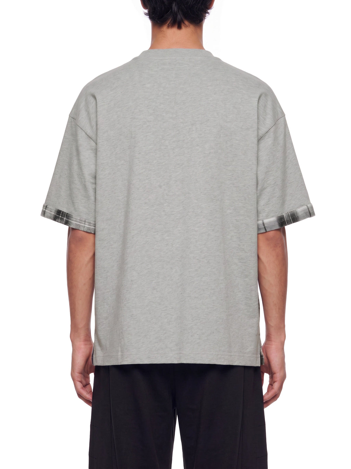 Unisex Plaid Paneled T-Shirt