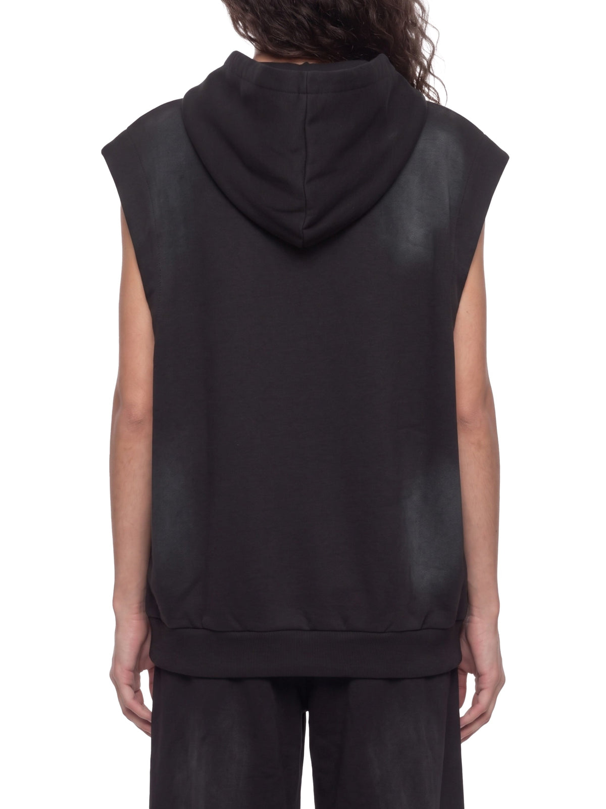 Vintage-Wash Sun-Fade Sleeveless Hoodie