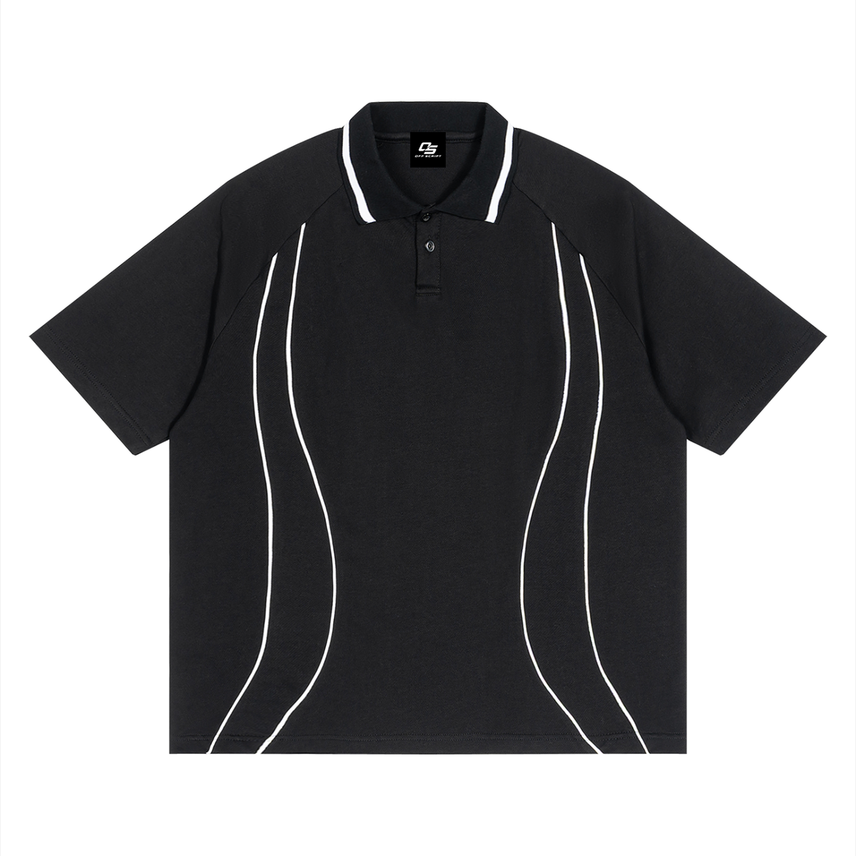 Unisex Raglan Piping Polo Shirt