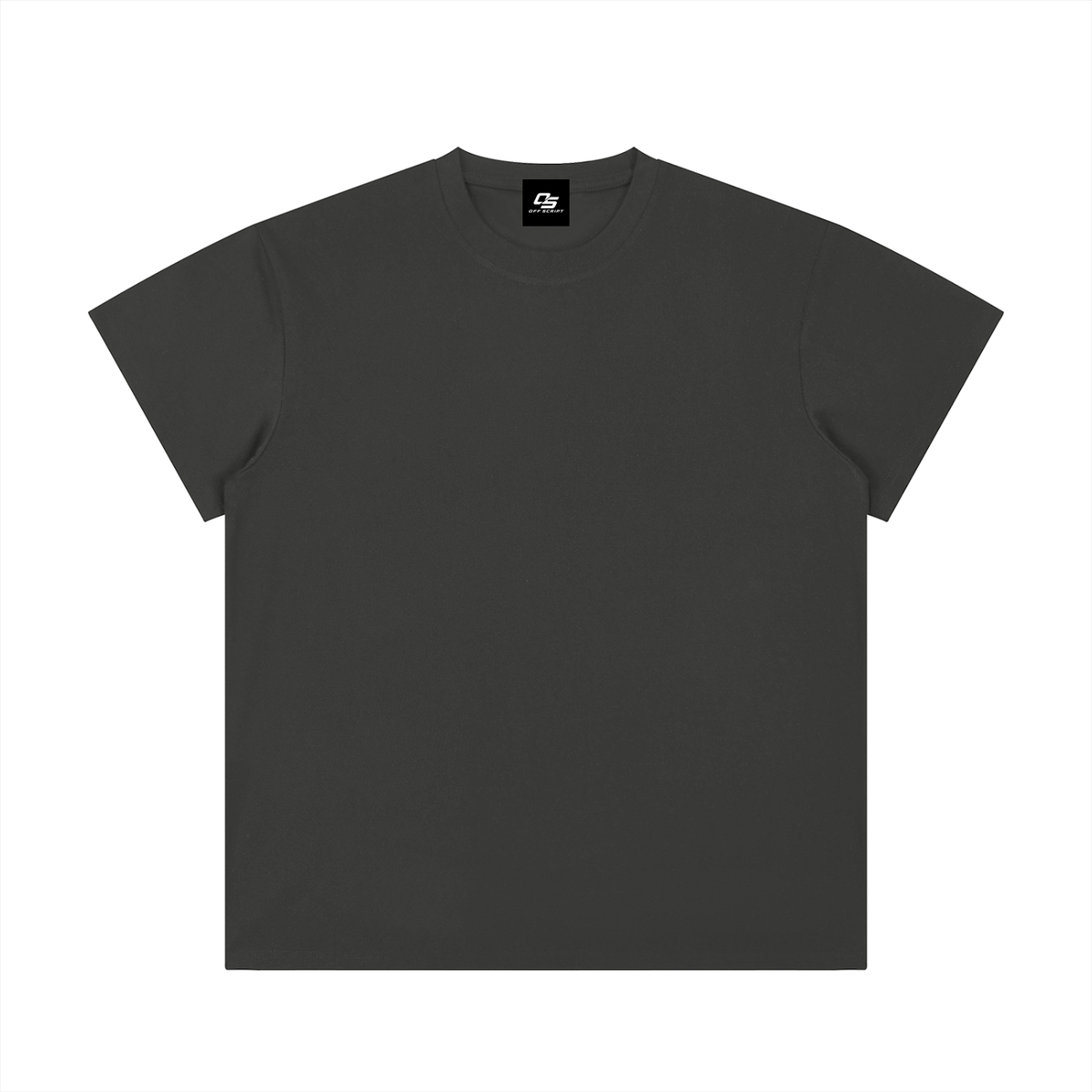 Dark Grey Unisex Regular Fit Crewneck T-Shirt front view