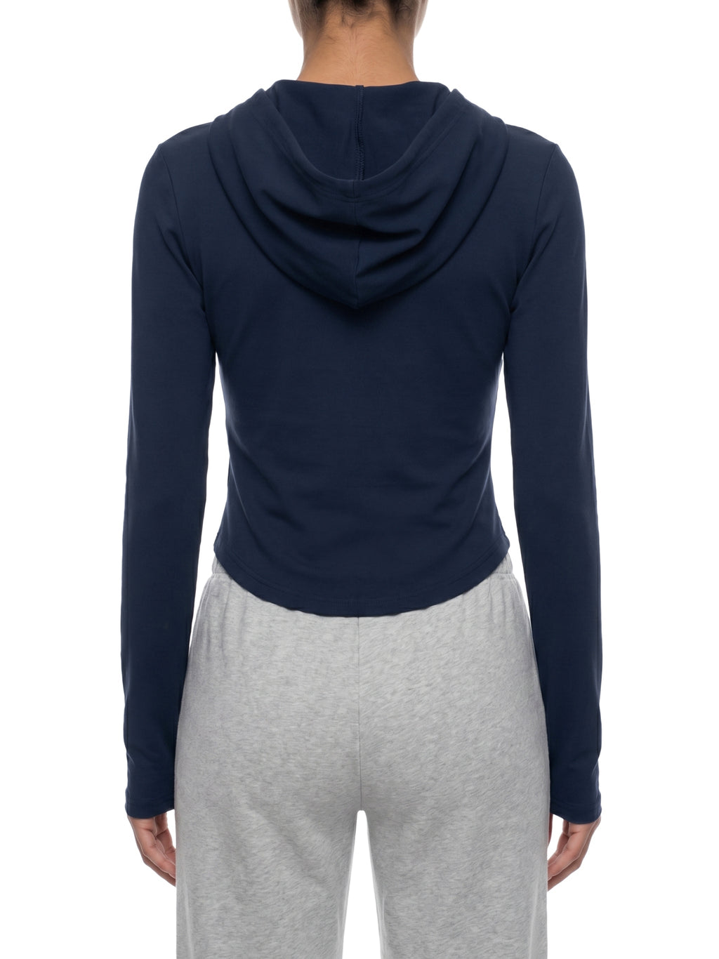 Women's Slim Cropped Full Zip Hoodie