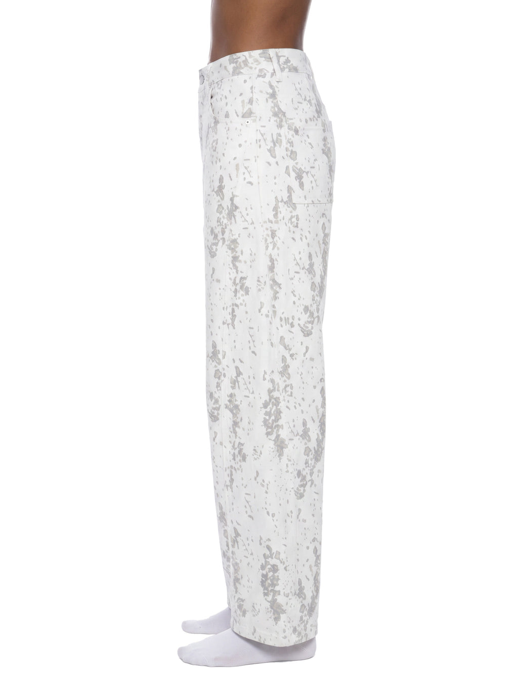 Women’s Splatter Barrel-Leg Jeans