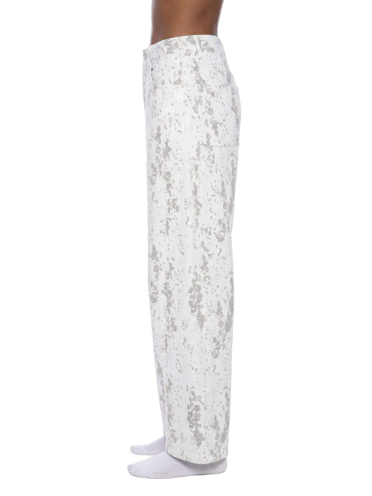 Women’s Splatter Barrel-Leg Jeans