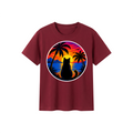 Sunset Cat Kids' Crewneck Short-Sleeve T-Shirt