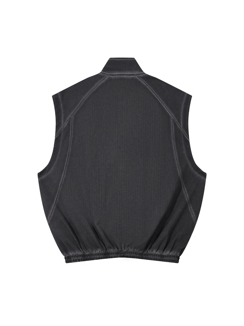 Unisex Vintage Wash Mesh Full-Zip Vest