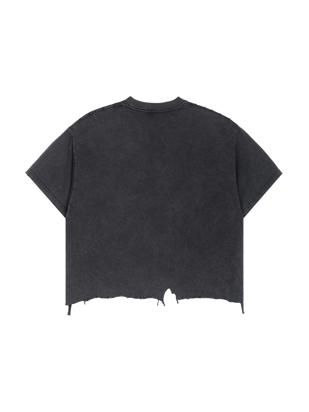 Unisex Vintage-Wash Boxy Distressed-Hem T-Shirt gallery view