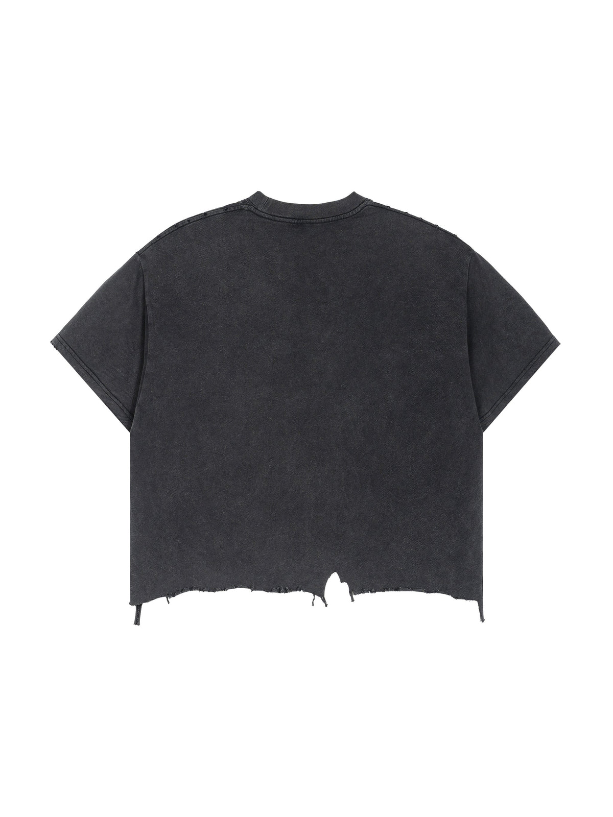 Unisex Vintage-Wash Boxy Distressed-Hem T-Shirt gallery view