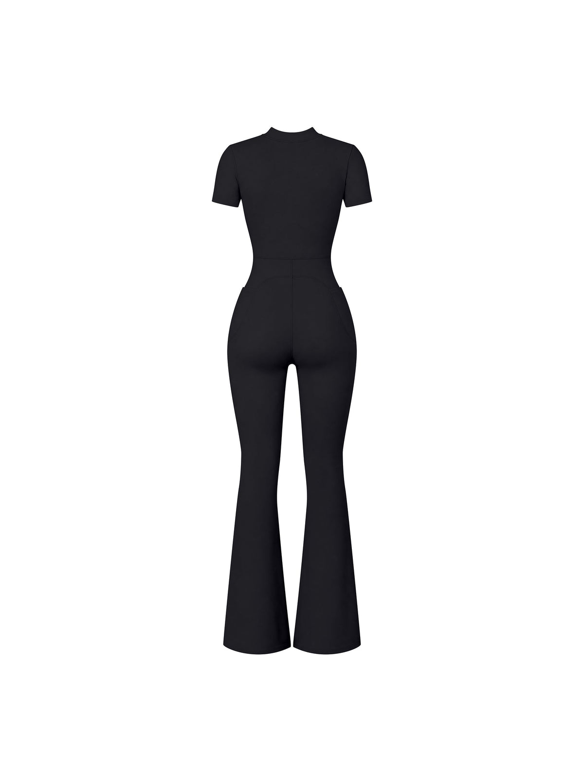 Women’s Tight Flared Leg Quarter-Zip Jumpsuit