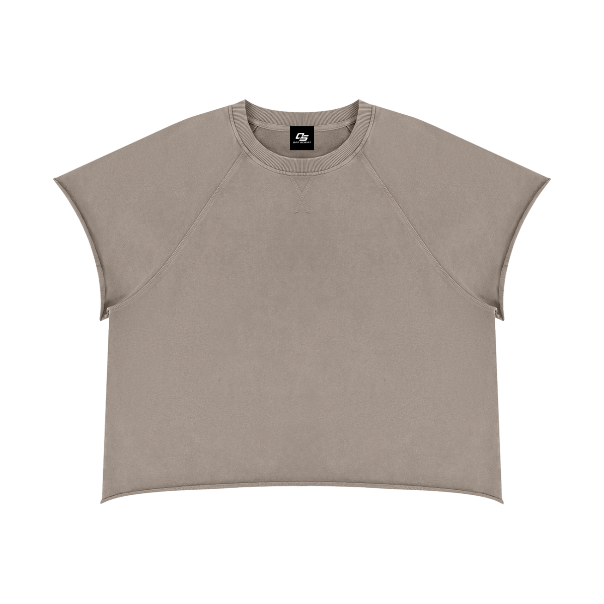 Unisex Vintage Wash Raw Edge Boxy T-Shirt
