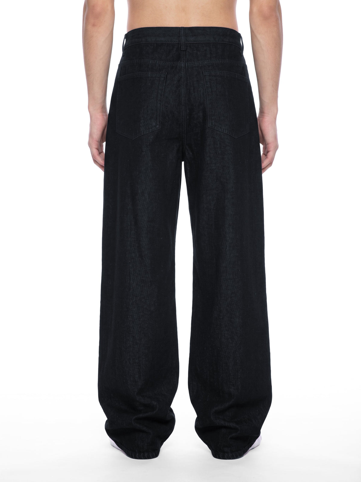 Men's Vintage Wash Wide Leg Denim Jeans