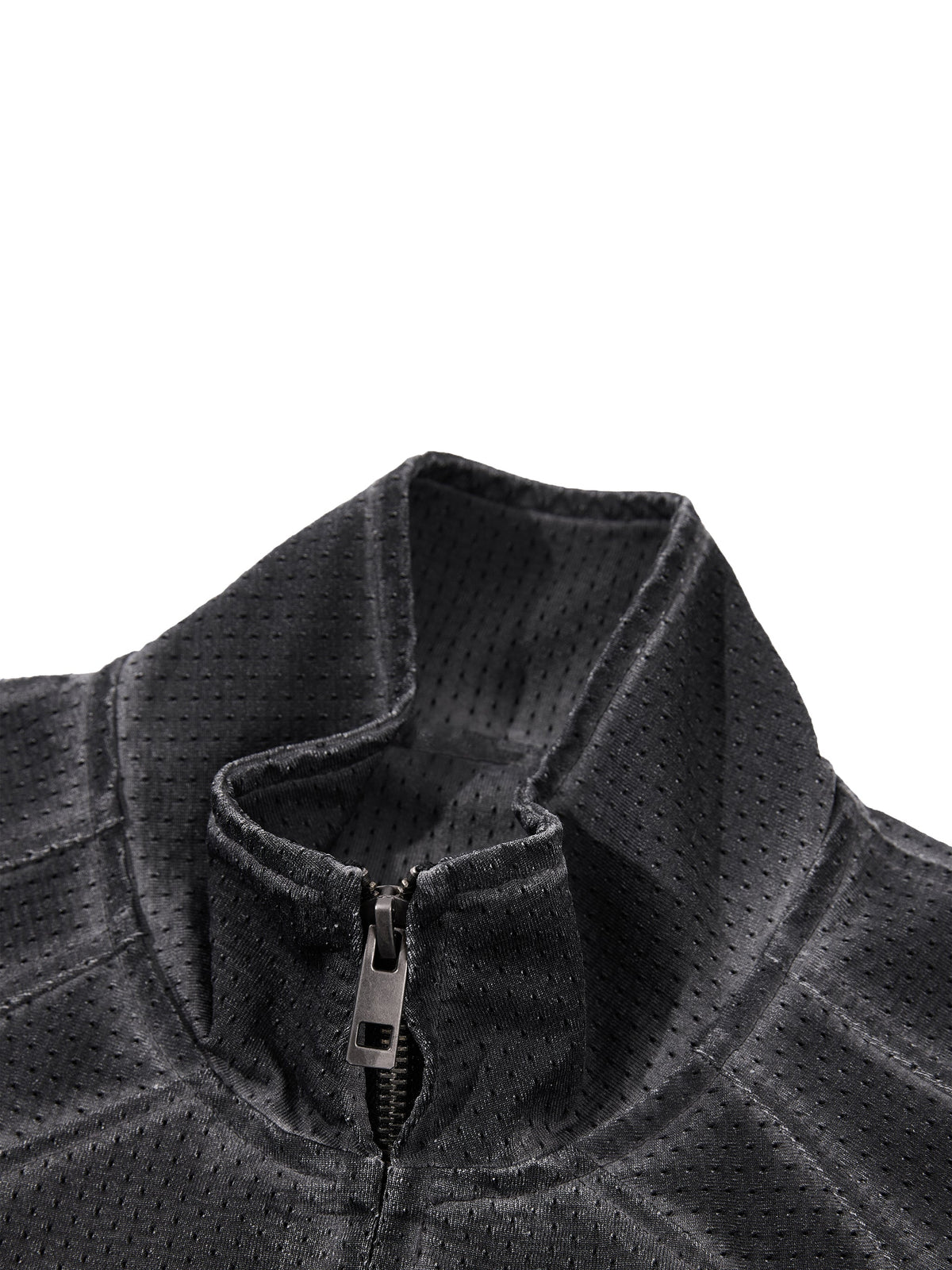 Unisex Vintage Wash Mesh Full-Zip Vest