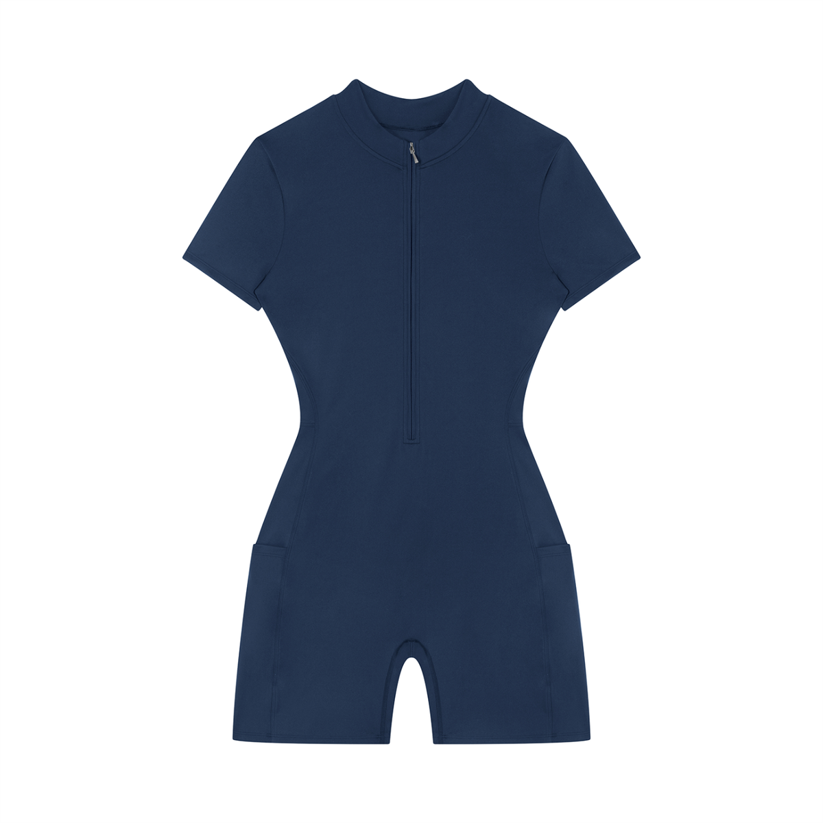 Women's Quarter-Zip Short Sleeve Romper