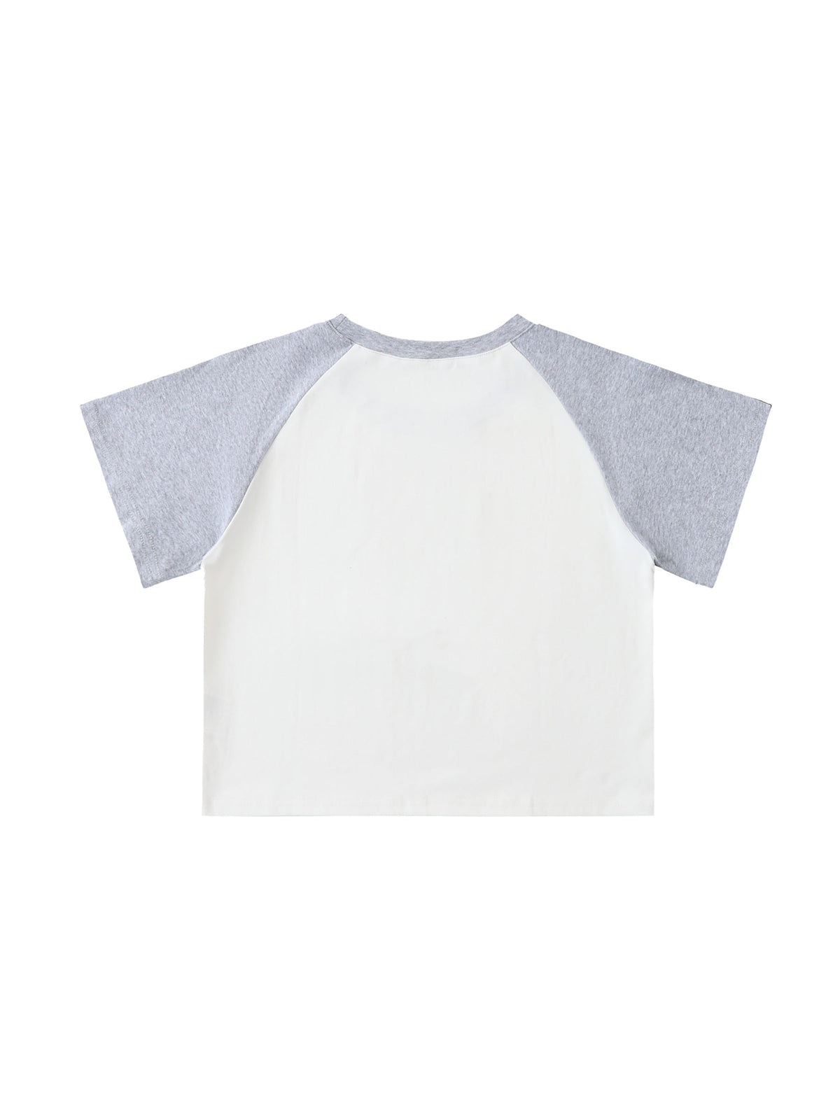 Color-Blocked Raglan Sleeve Crop Top