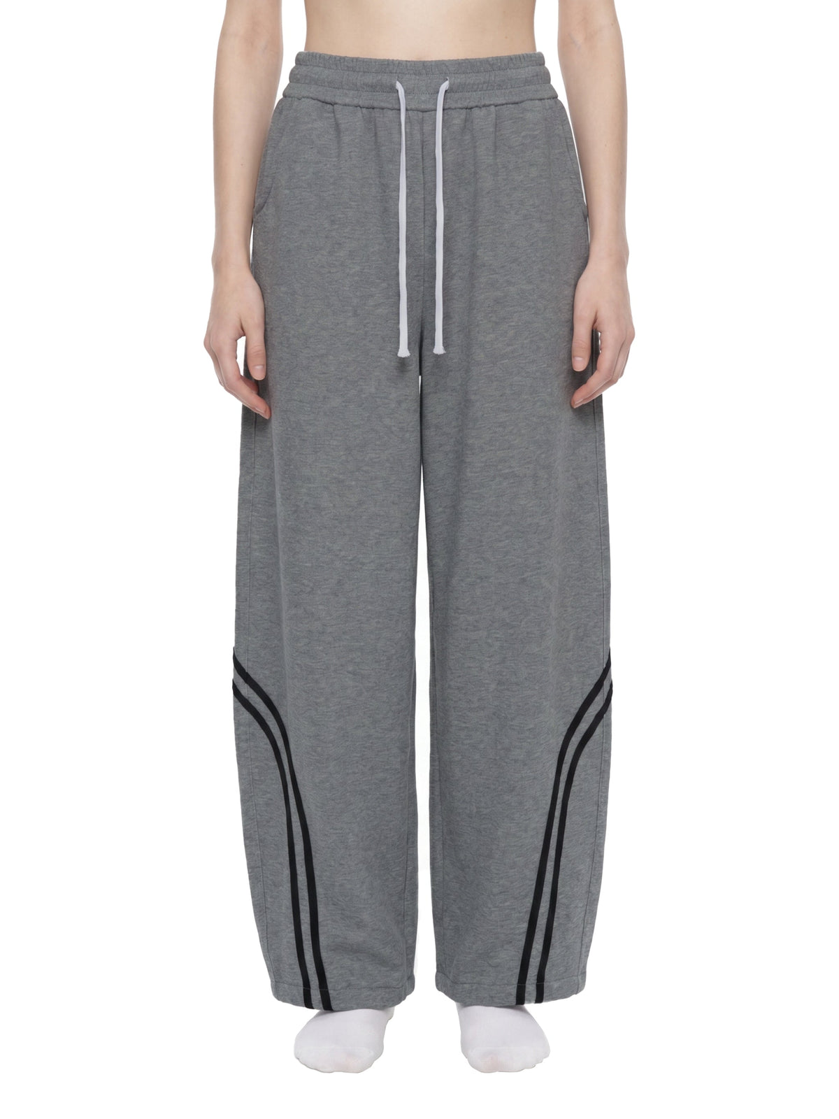 Unisex Wide Leg Piping Sweatpants