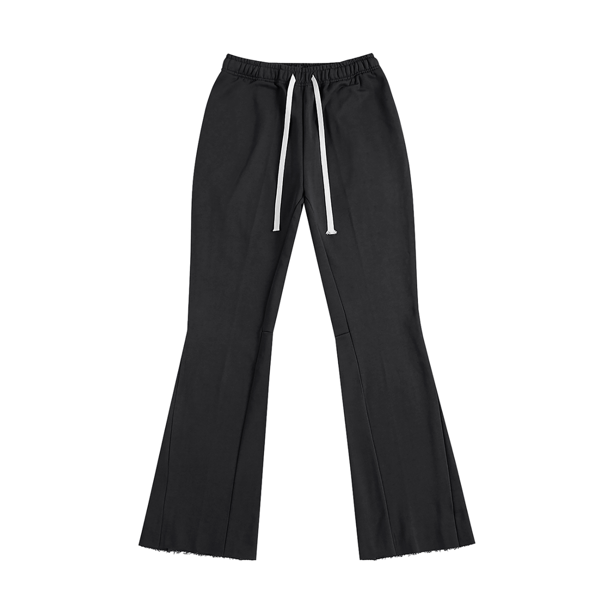 Unisex Flared Sweatpants – Black front view