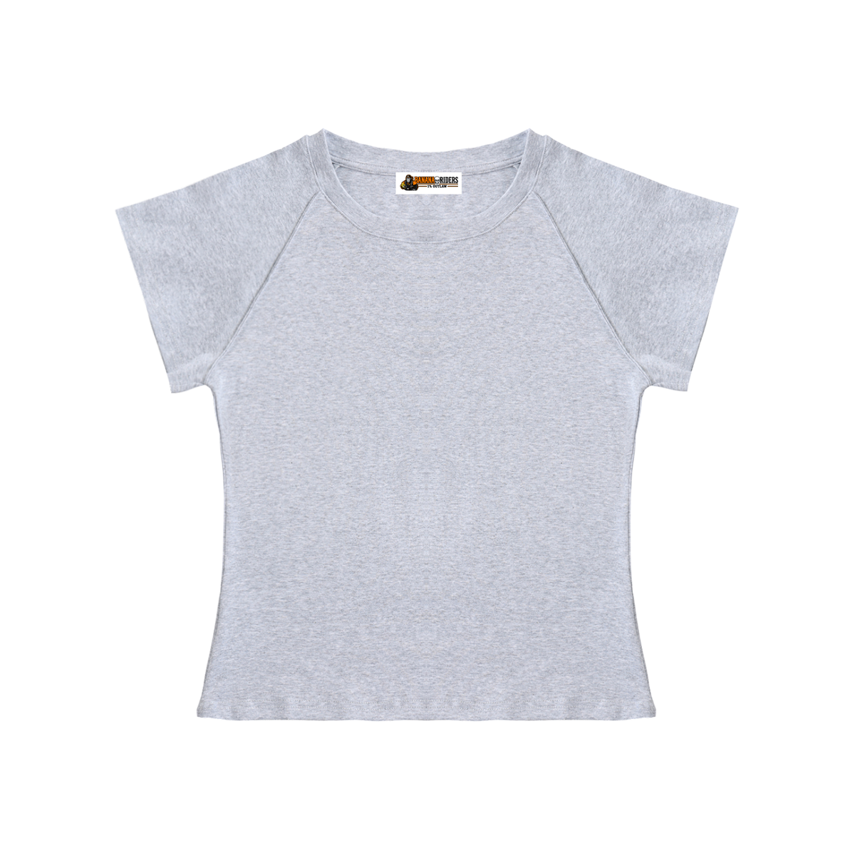 Solid Color Raglan Sleeve Crop Top
