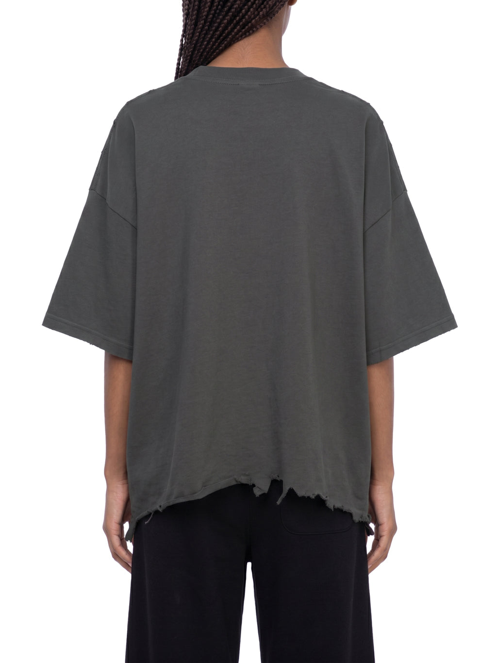 Unisex Vintage-Wash Boxy Distressed-Hem T-Shirt gallery view