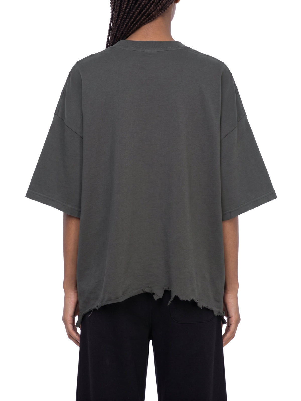 Unisex Vintage-Wash Boxy Distressed-Hem T-Shirt gallery view