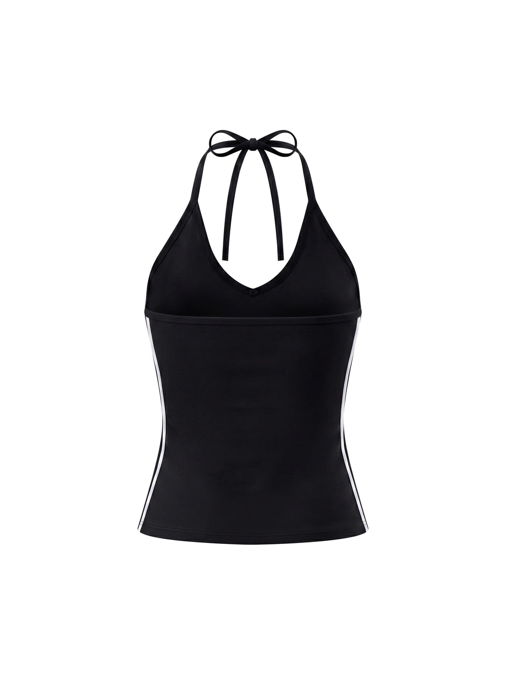 Women's Color Block Halter Crop Tank Top