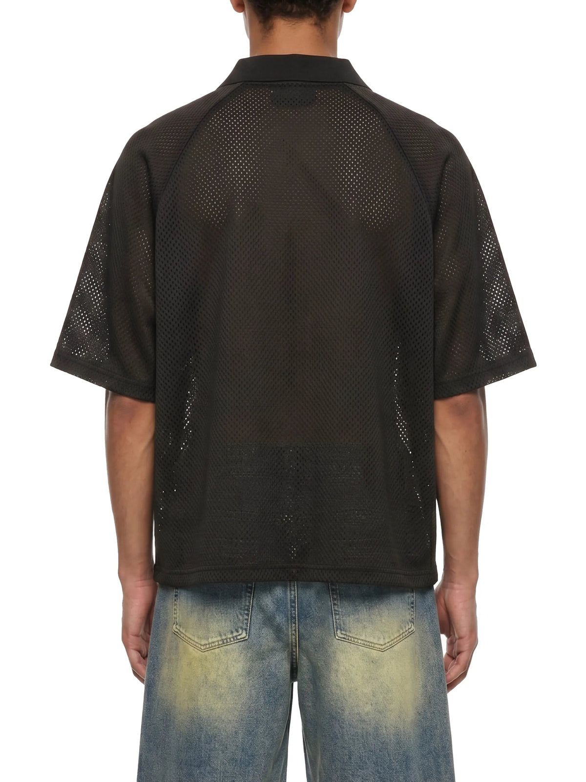 Unisex Striped Mesh Boxy Soccer Jersey