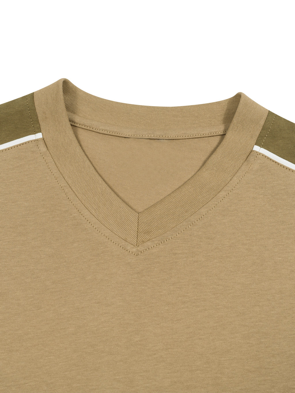 Unisex Colour Block V-Neck T-Shirt