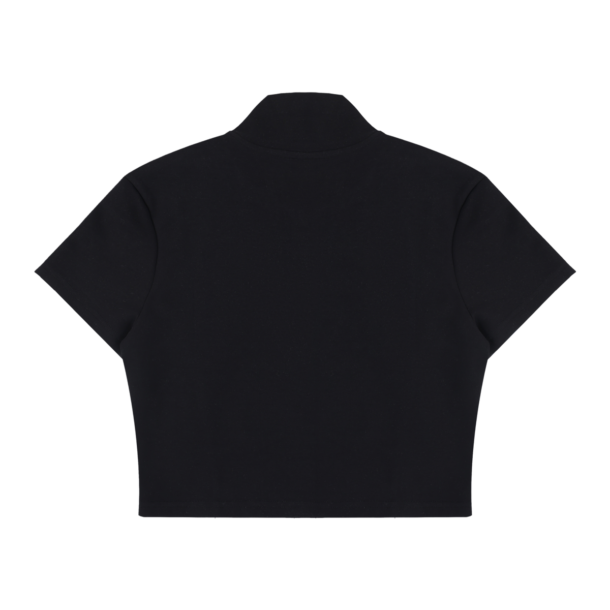 Women's Cropped Full Zip Short Sleeve T-Shirt