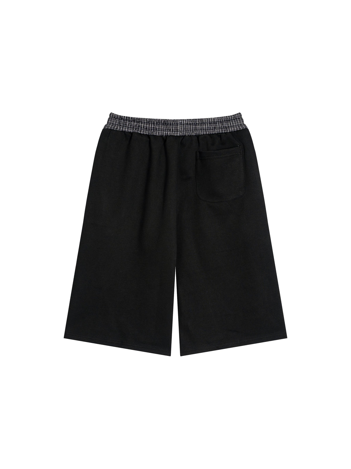 Unisex Plaid Waistband Shorts