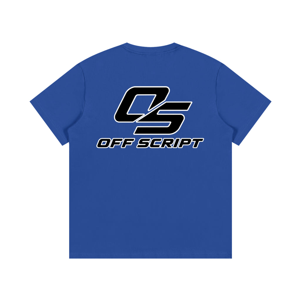 One Nation Essential Cotton T-Shirt - Colorful Blue back product view