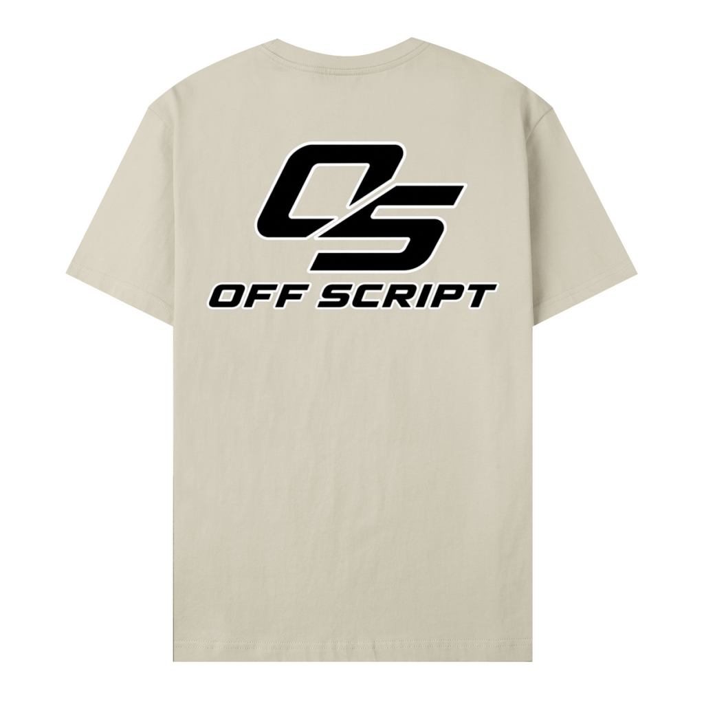 One Nation Essential Cotton T-Shirt - Khaki back 3D mockup