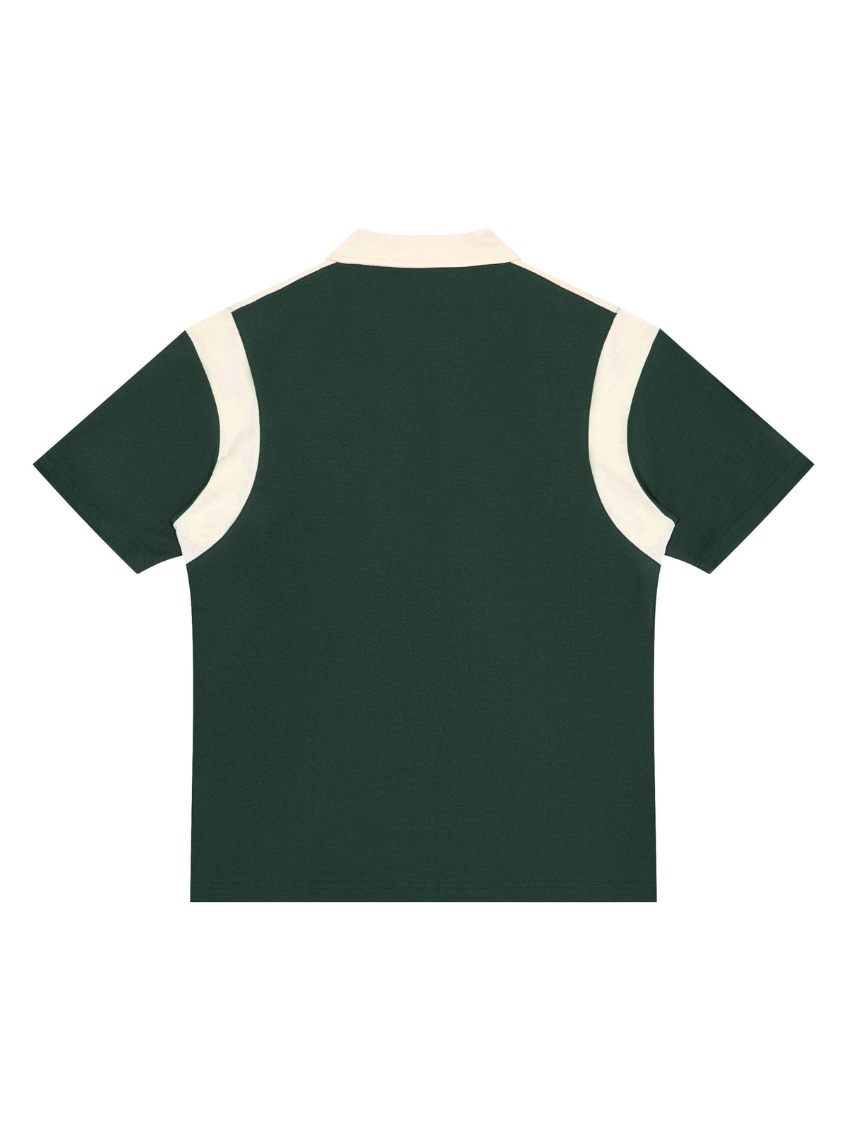 Unisex Color Block Quarter Zip Polo Shirt