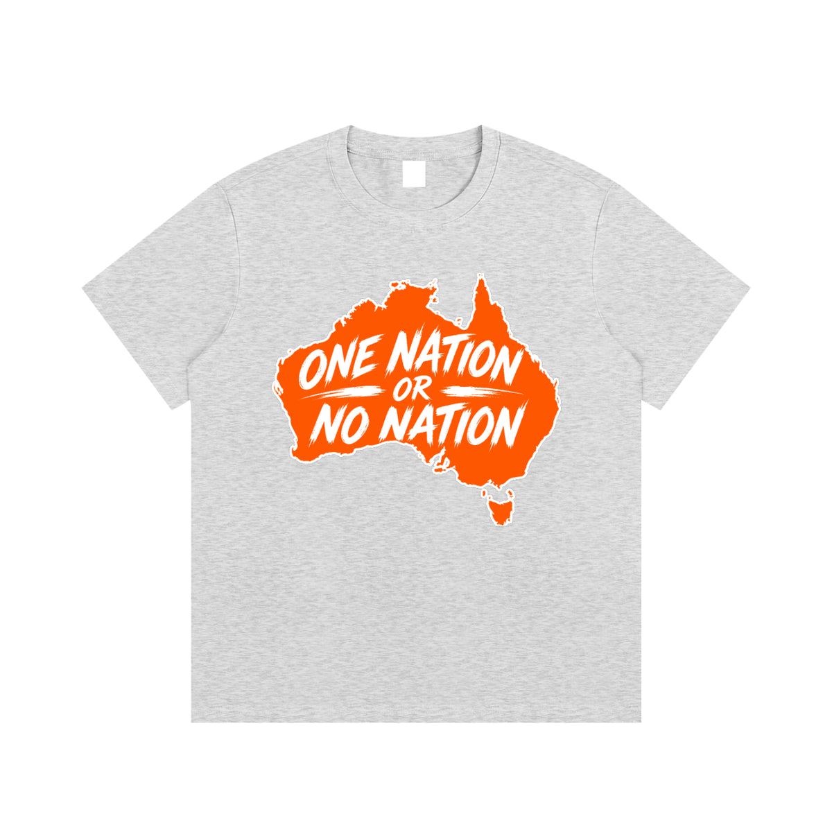 One Nation Essential Cotton T-Shirt - Flower Gray front product view
