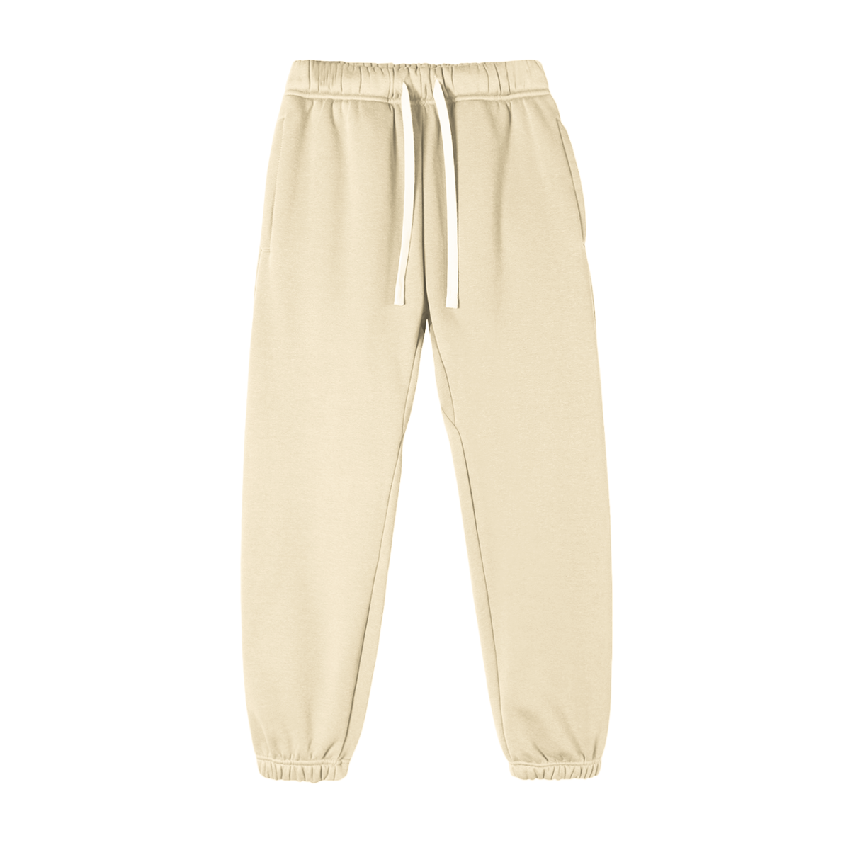 Unisex Essential Fleece Sweatpants – Apricot front view