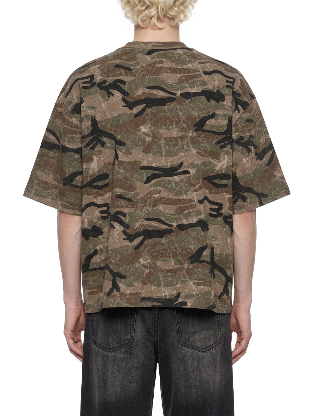 Unisex Boxy Camo Print T-Shirt