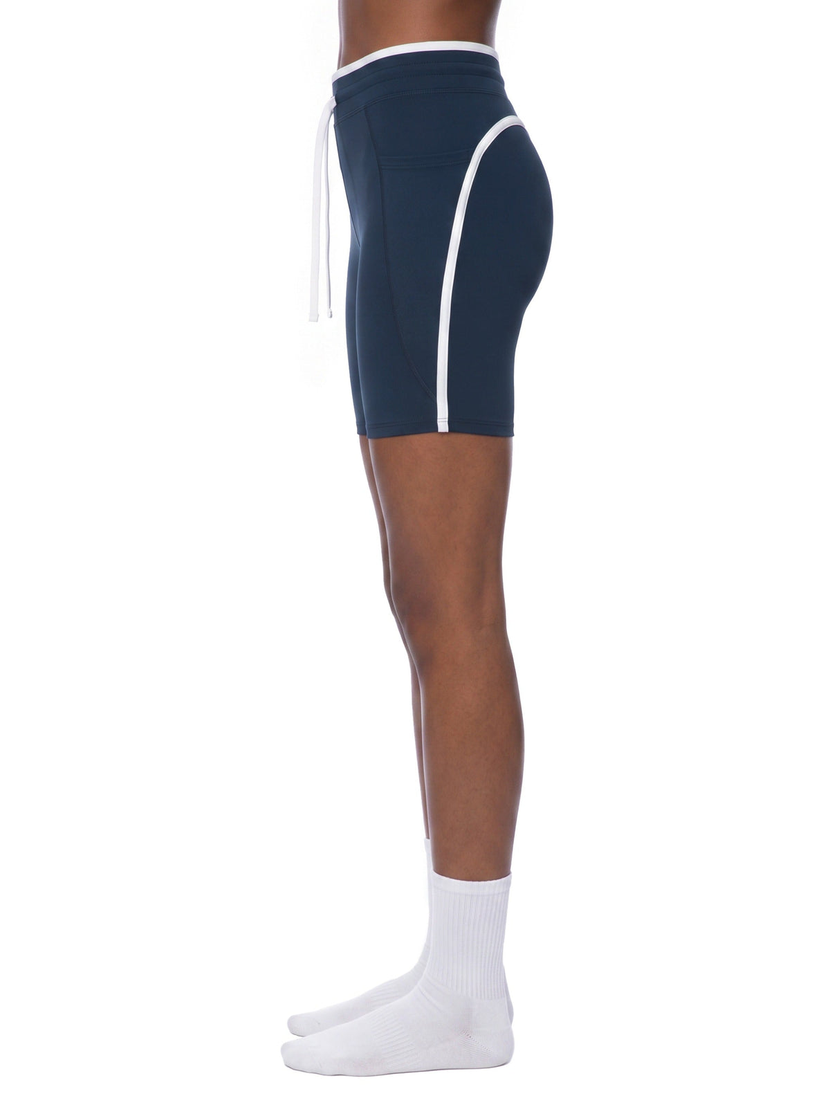 Women's High Rise Color Block Yoga Shorts