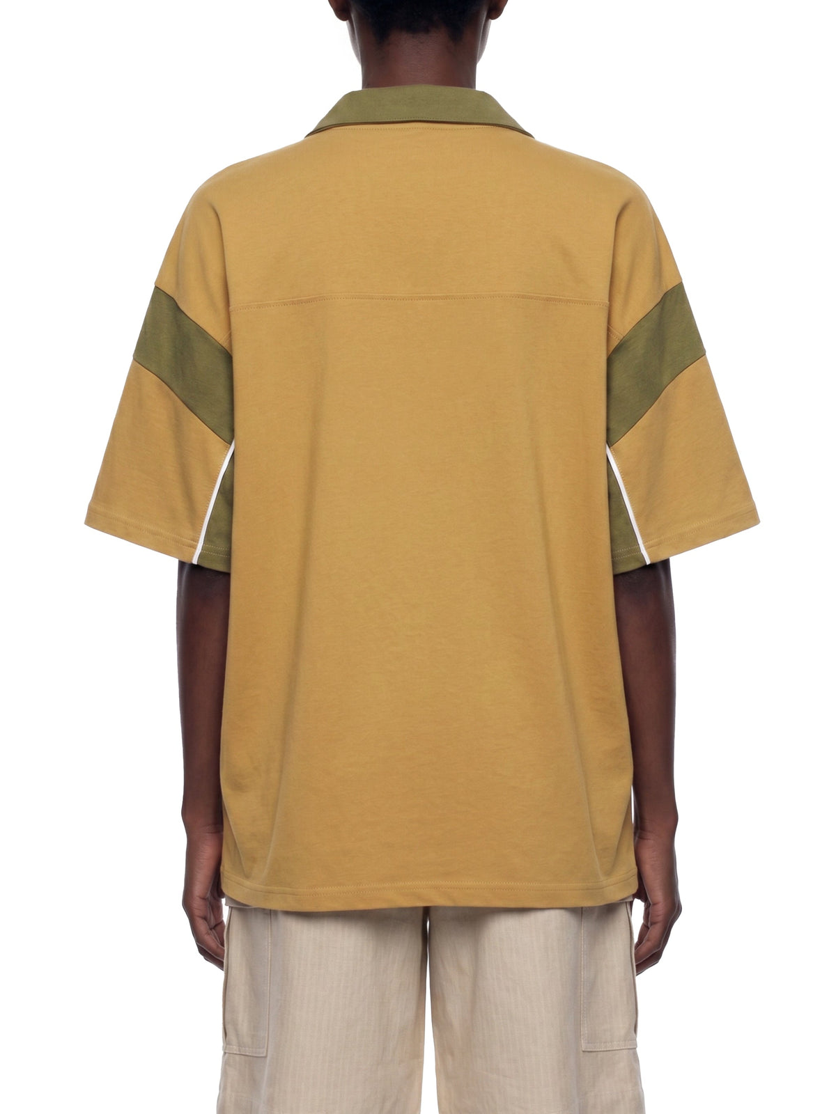 Unisex Boxy Colour Block Polo Shirt