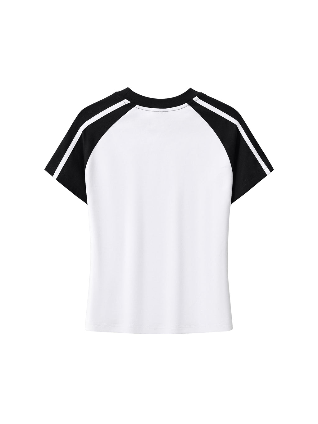 Contrast Stripes Bodycon Raglan Sleeve T-Shirt