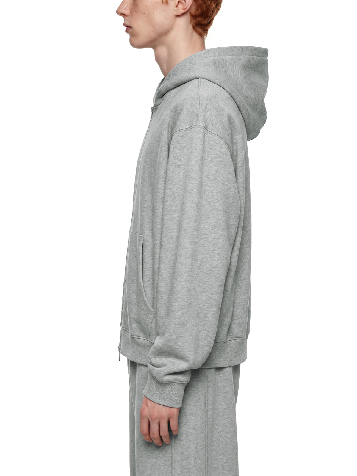 Unisex Drop Shoulder Full Zip Hoodie – product view 6