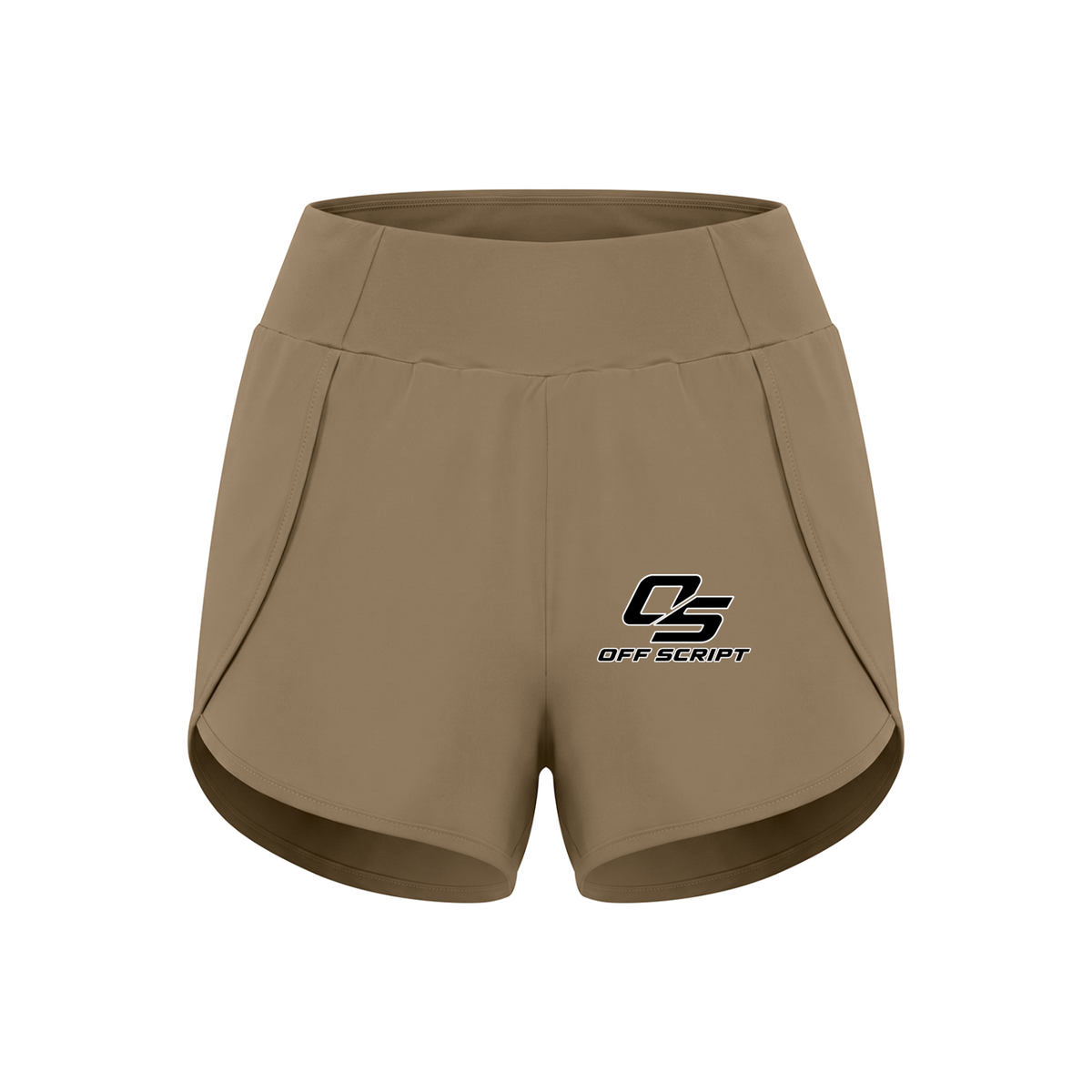 Off Script Women’s High-Rise Curved-Hem Pocket Yoga Shorts