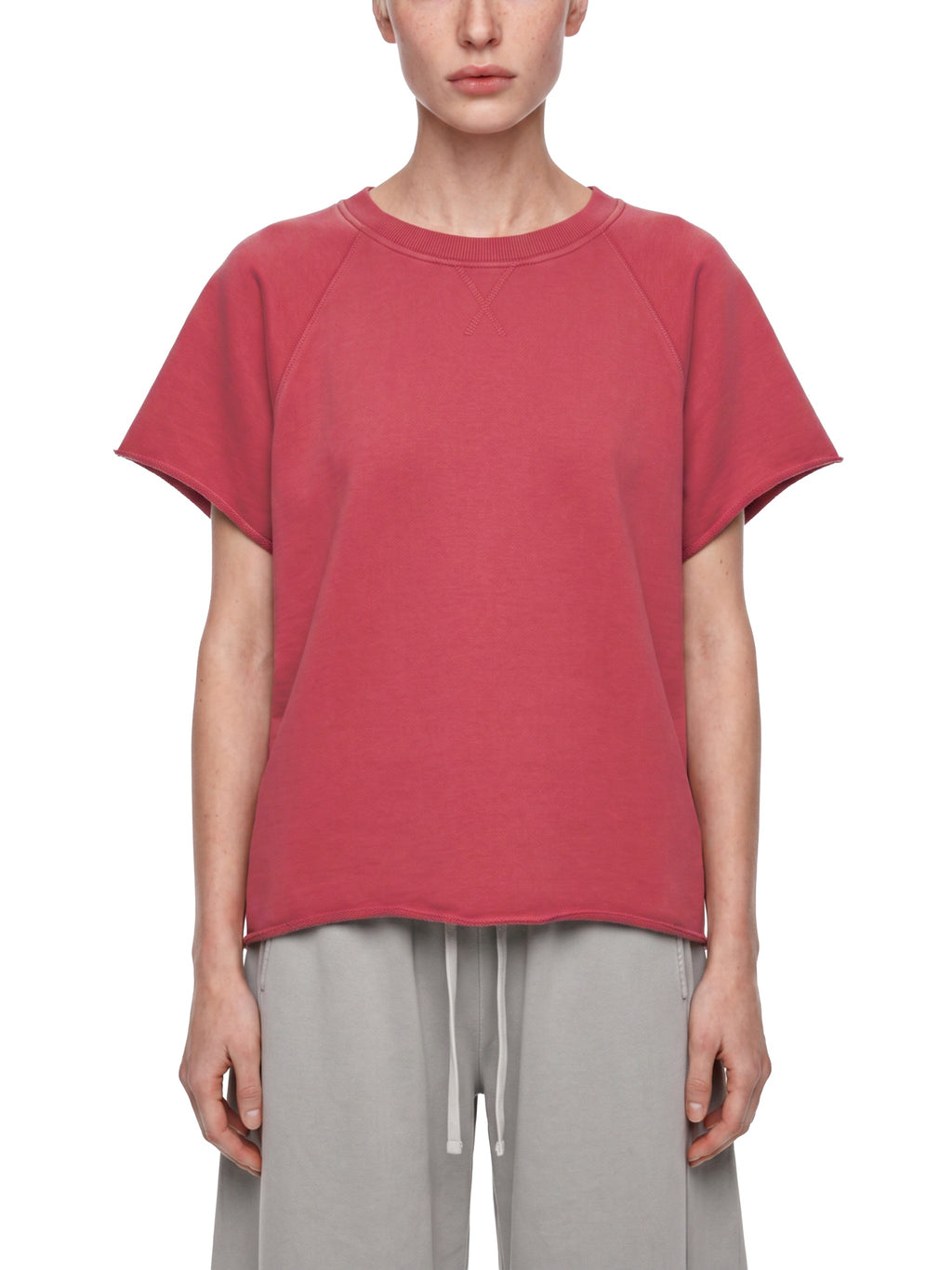 Unisex Vintage Wash Raw Edge Boxy T-Shirt