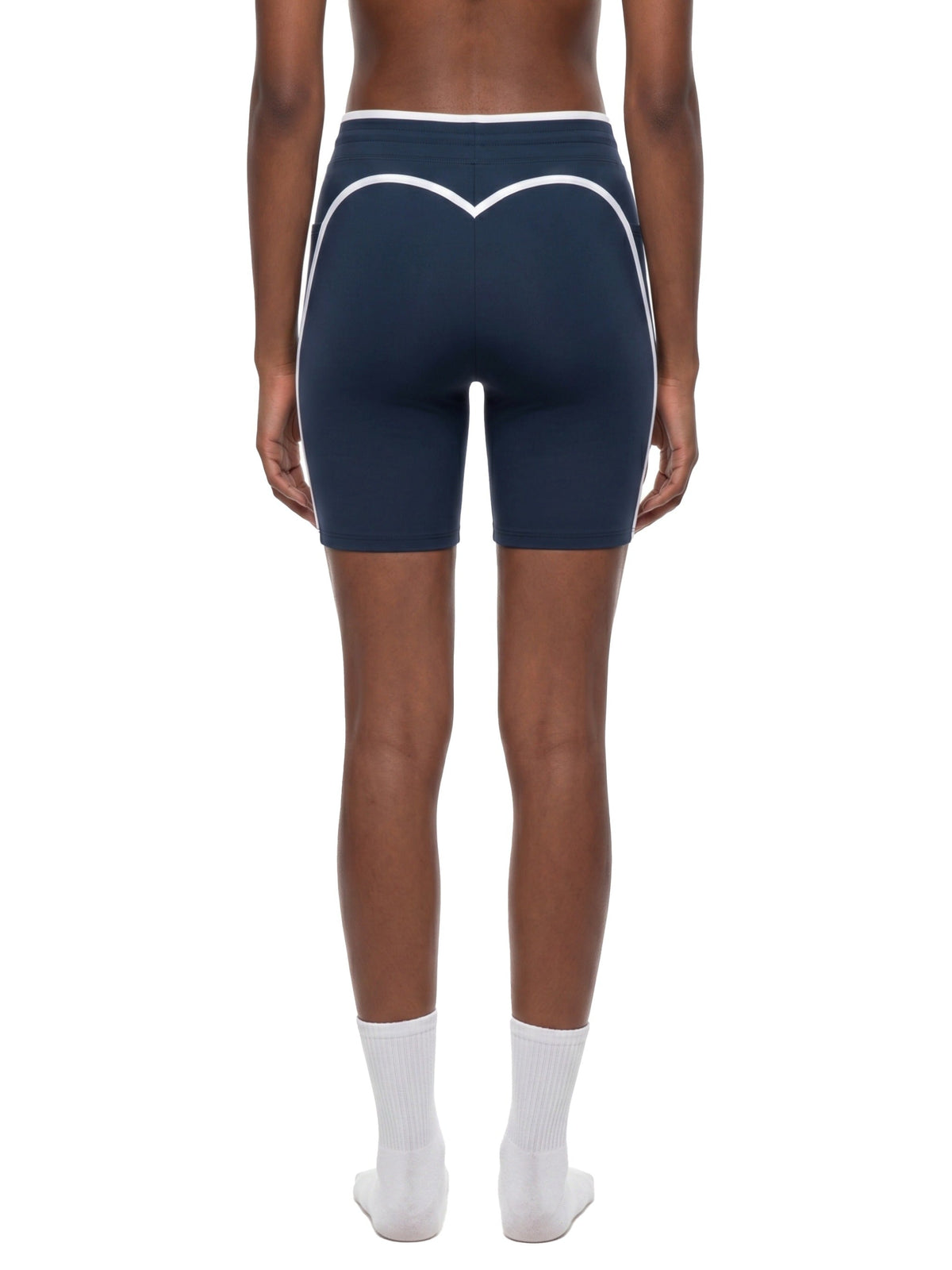 Women's High Rise Color Block Yoga Shorts