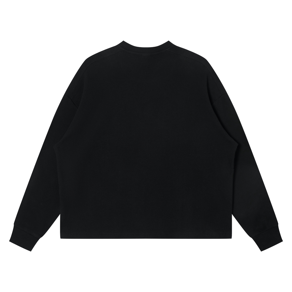 Unisex Waffle Boxy Long Sleeve T-Shirt