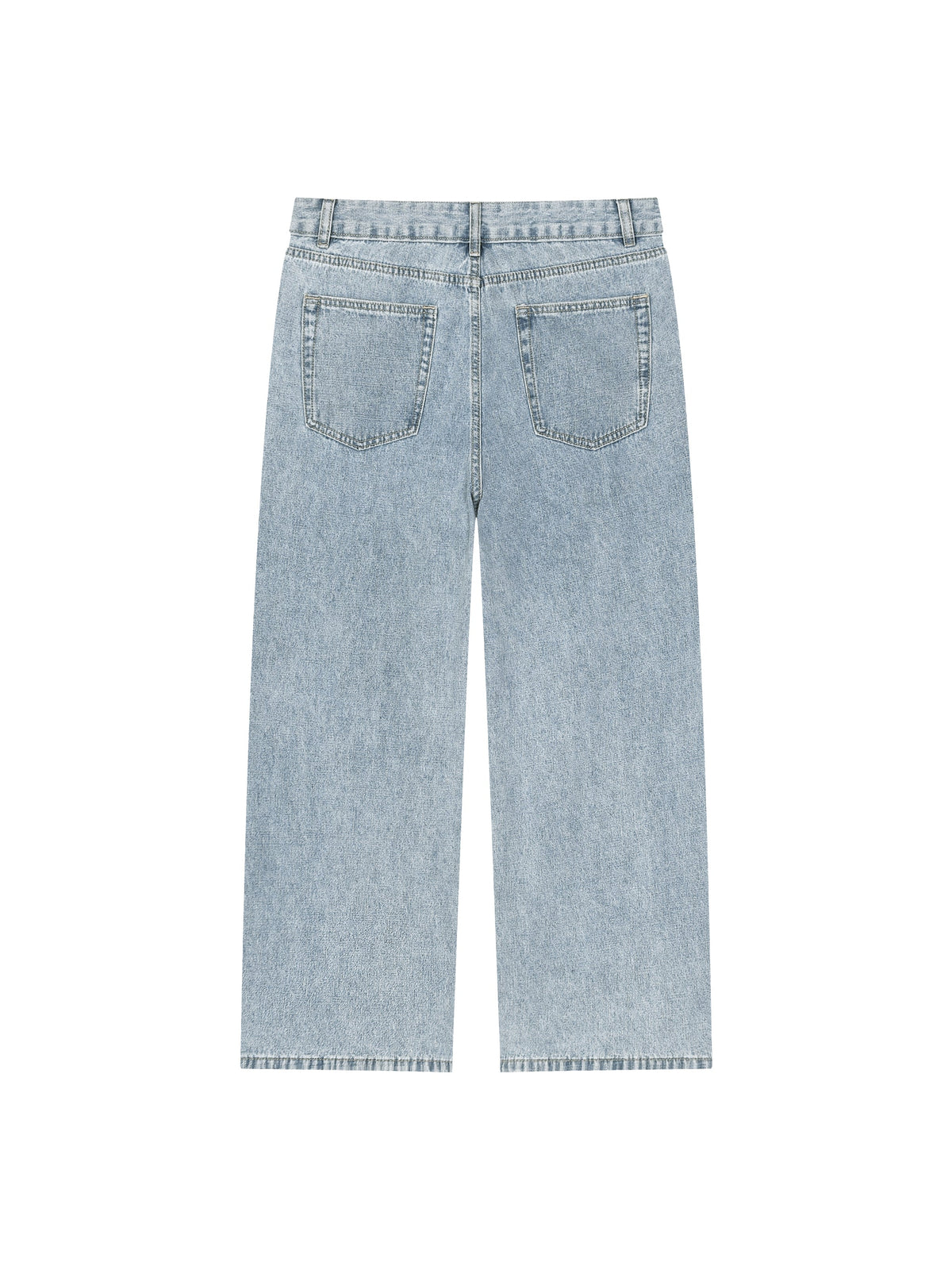 Unisex Vintage Wash Straight Leg Jeans