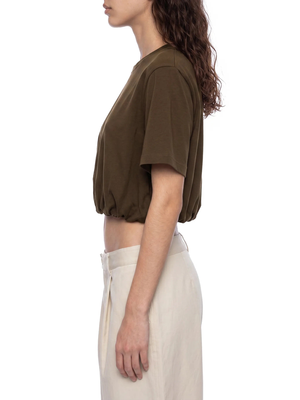 Women’s Crop Bubble Hem T-Shirt
